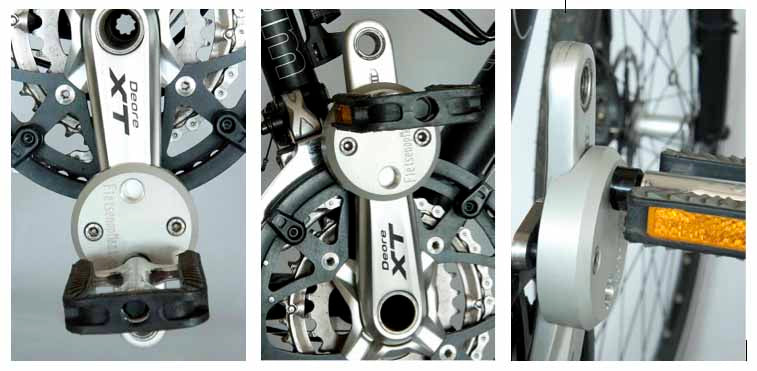 Fom alu Universal Crank -Retirement Universal levo desno srebro