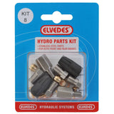 Hydraulic parts Kit 8 m 9 x 1.25 and M6 stainless steel