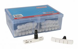 Bromsblock set elvedes v -brake 72 mm - vit (25 par)