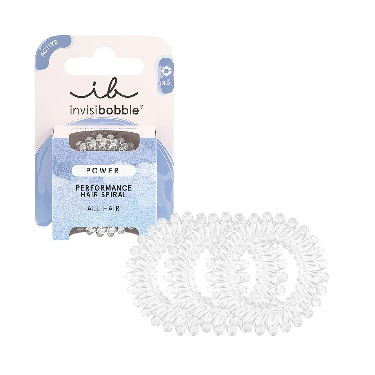 Invisibobble Power kristallklar 3 Stück