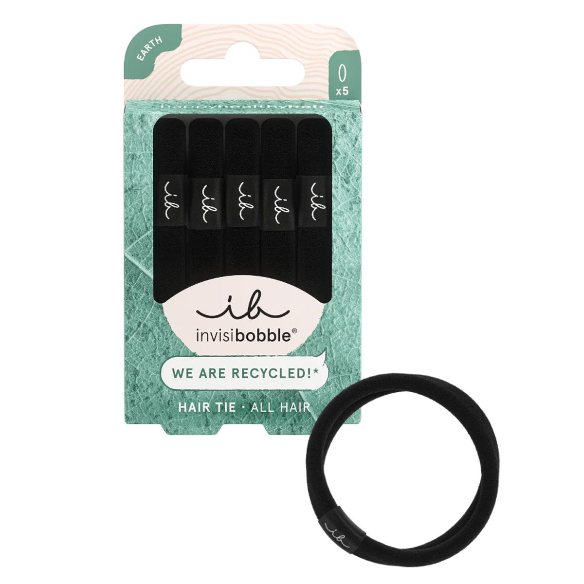 Invisibobble hårslips svart 5st.