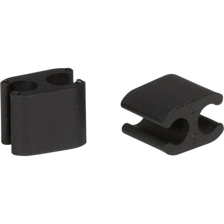 Eldedes Cable Clips Duo PVC 5,0 mm + 5,0 mm črna (50 kosov)