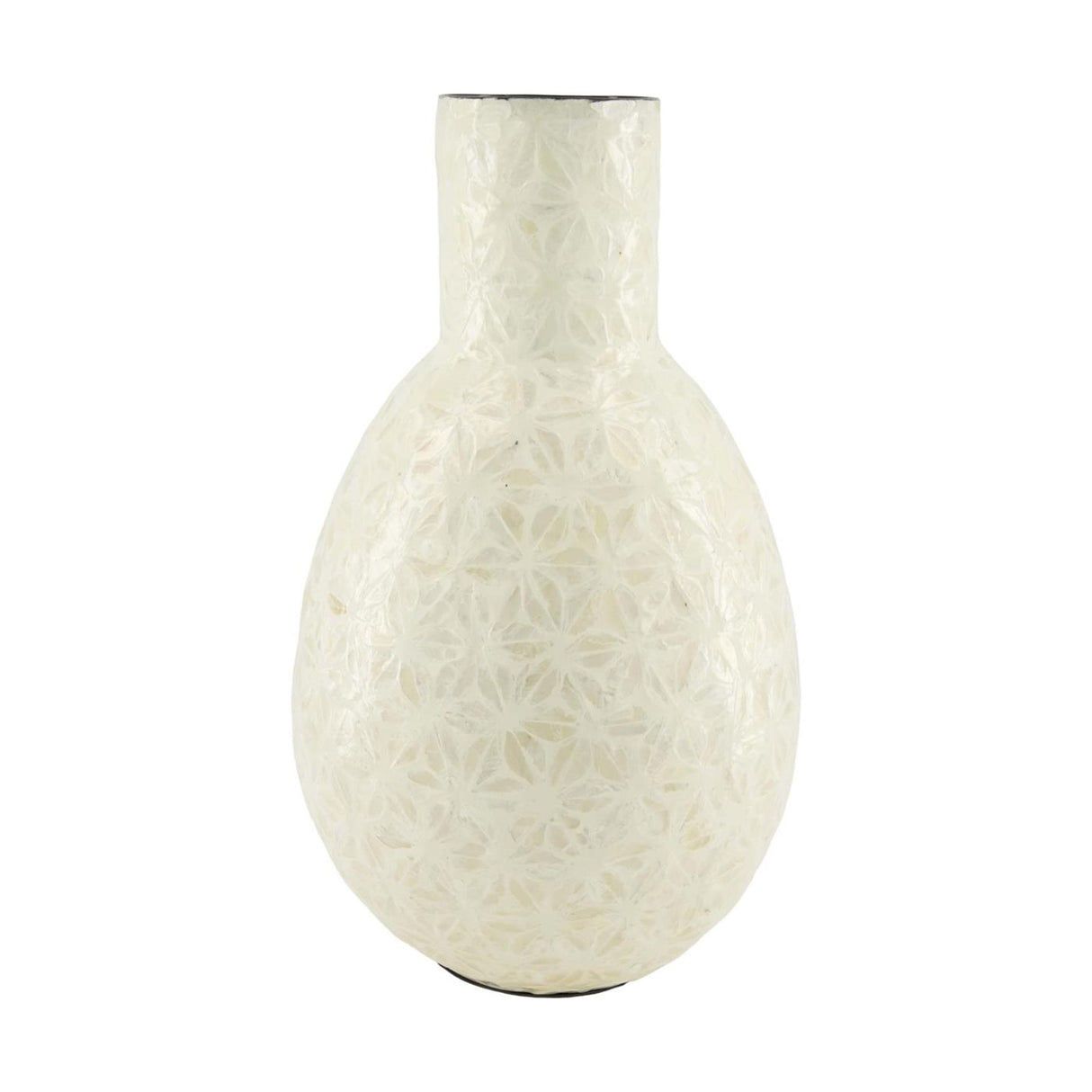 Dijk natural collections vase capiz bamboo white ø22xh37cm