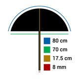 Falcon Eyes Flitsparaplu Ur-32Sl Sončna svetloba črna 80 cm