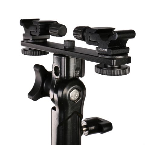 Falcon Eyes Twin Mount Tilting Bracket + 2 X Flash Shoe CLD-14A