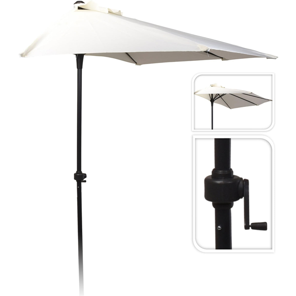 Pro garden parasol half round ø250cm