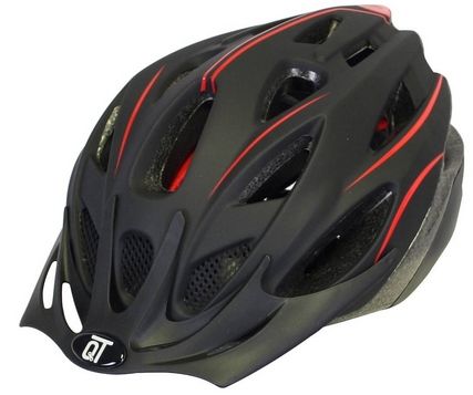 Qt Cycle Tech Helm matt schwarz rot m 58-61 cm 2810415