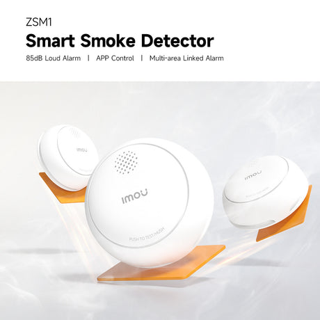 Pametni detektor dima Imou - paket zsm1 (bel, 3 kosi + pametni prehod zg2s, zigbee)