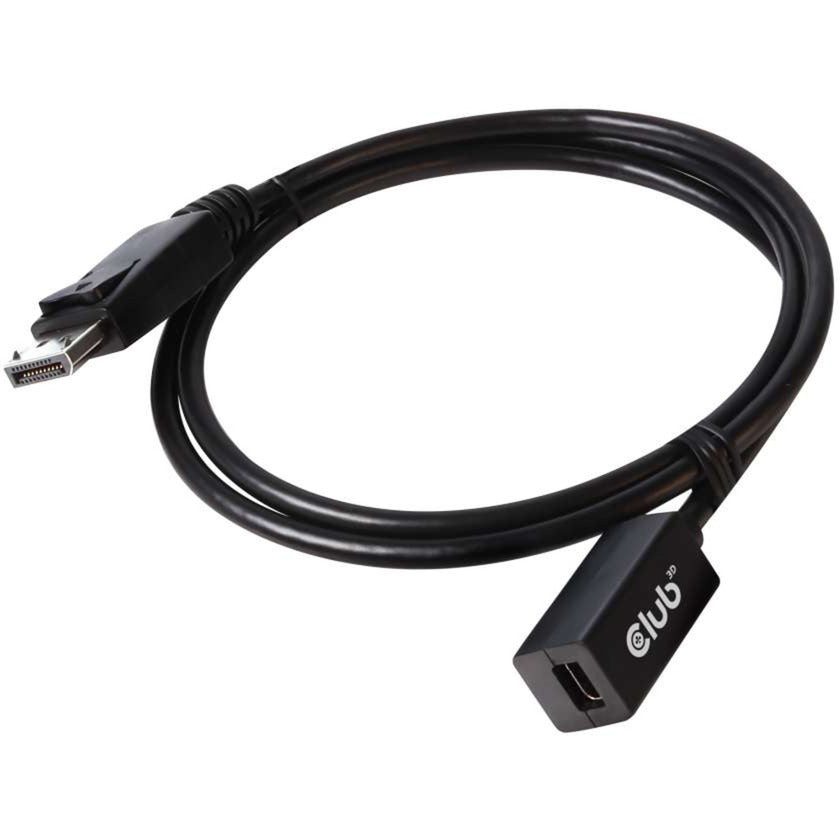 Club 3D Mini Displayport > Displayport 1.4 (männlech) Verlängerungskabel (schwaarz, 0,1 Meter)