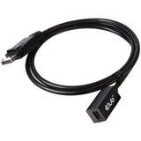 Club 3D Mini Displayport > Displayport 1.4 (männlech) Verlängerungskabel (schwaarz, 0,1 Meter)