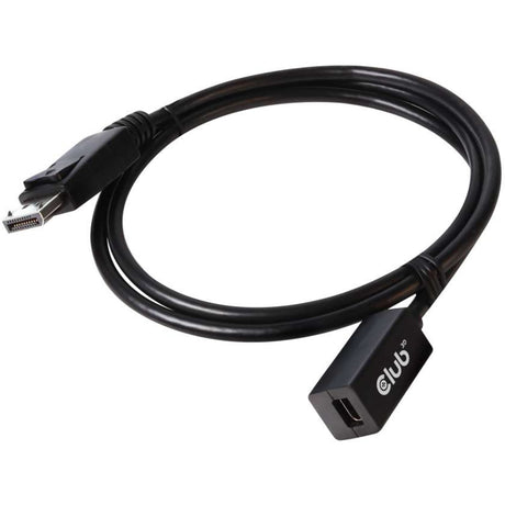 Club 3D Mini DisplayPort > DisplayPort 1.4 (male) extension cable (black, 0.1 meter)