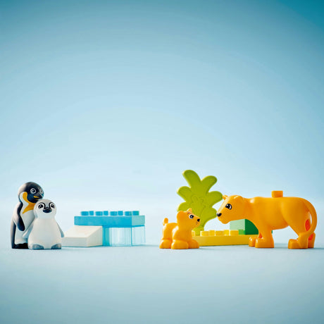 Lego Duplo Stad 10442 Famillen vu wëll Déieren: Pinguine a Léiwen