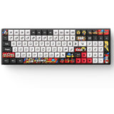 Iqunix f97 graffiti diary wireless mechanical keyboard (black, us layout (qwerty), cherry mx brown, 96%, rgb leds, hot-swappable, pbt, 2.4ghz | bluetooth 5.1 | usb-c)