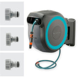 Gardena Wall-Mounted Hose Box RollUp XL Hose Reel (Grey Turquoise, 18630-20, 35 meters)