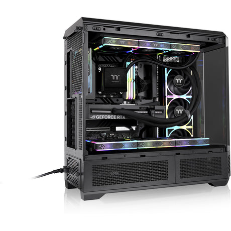 Thermaltake View 600 TG Big Tower Case (Black | 2x USB-A | 1x USB-C | Tempered Glass)