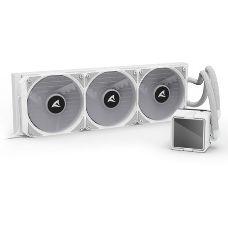 Sharkoon s100 argb water cooling (white, 4-pin pwm fan connector)