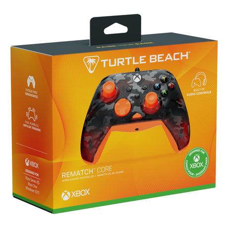 Káblový ovládač Turtle Beach Rematch Core (Black Orange, Xbox Series X|S, Xbox One, PC)