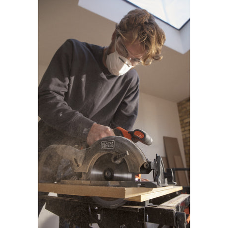 Black+Decker 18V Brushless Circular Saw 165mm Handheld Circular Saw (Black Orange, Battery and Charger Not Included)