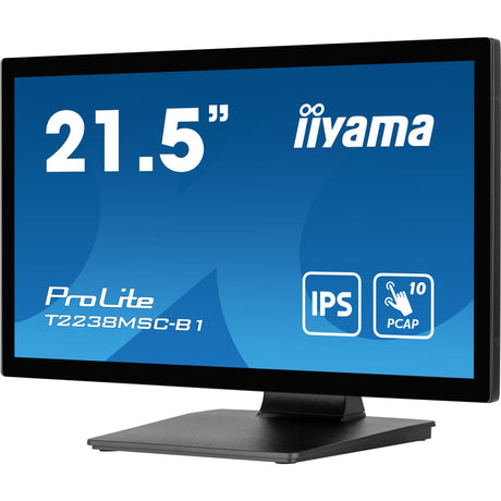 Iiyama ProLite T2238MSC-B1 21.5-inch touchscreen monitor (black (matte), HDMI, DisplayPort, 2x USB-A, USB-B)