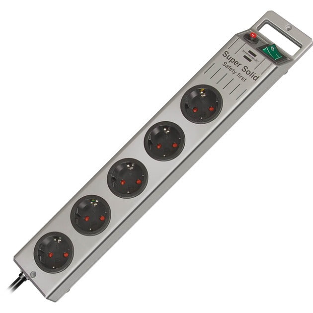 Brennerstuhl super-solid-line gniazdo 5-kierunkowe srebrne 2,5m h05vv-f 3g1,5