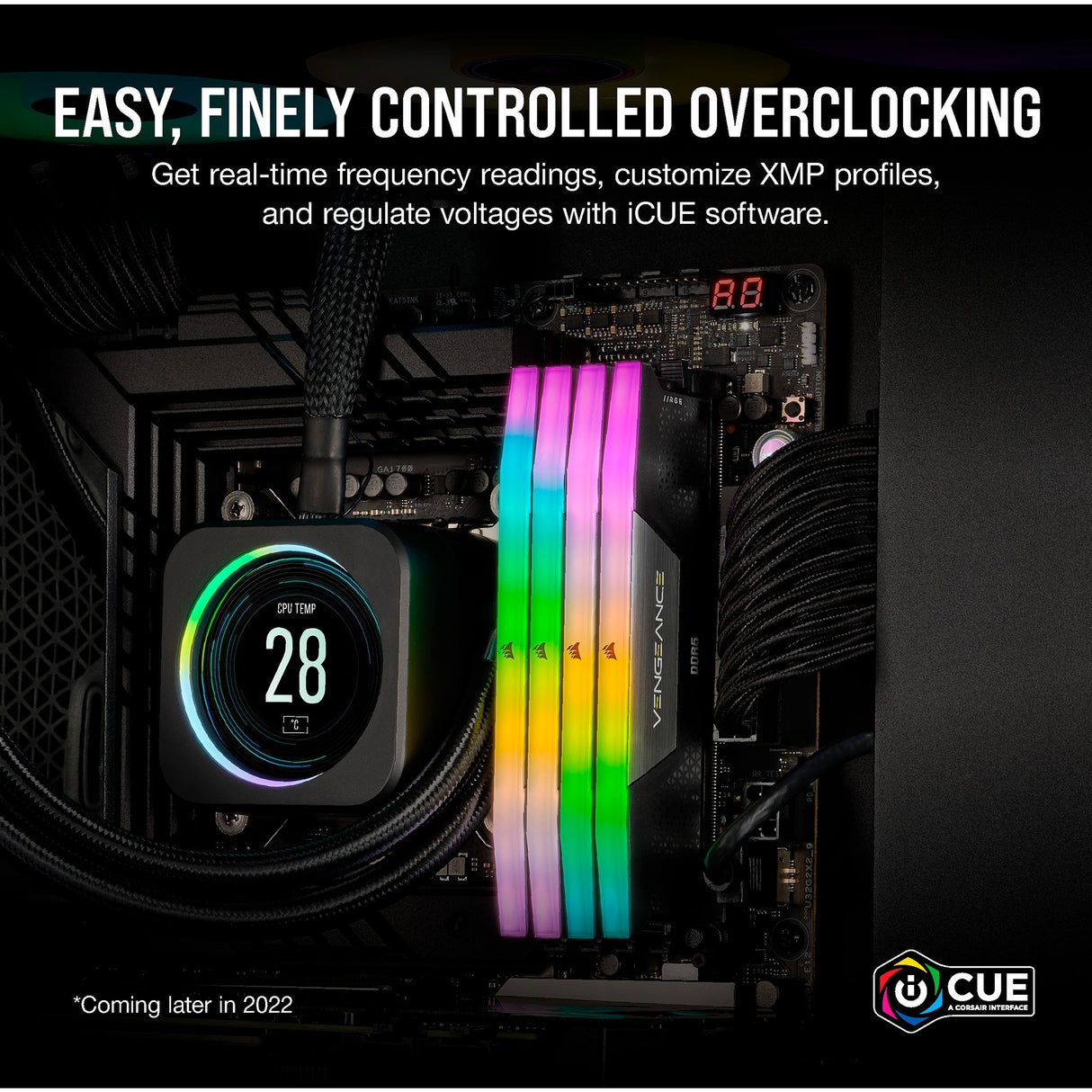 Corsair Vengeance RGB 32 GB DDR5-6000 (2x 16 GB) RAM (schwaarz, cmh32gx5m2b6000c30, xmp 3.0)
