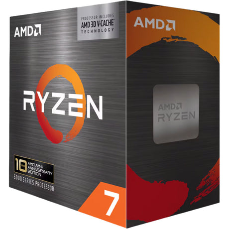 Soicéad AMD Ryzen 7 5800x3D, 3.4 GHz (4.5 GHz Turbo Boost) próiseálaí AM4 (i mbosca)