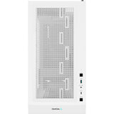 Tithíocht túir midi digiteach Deepcool ch560 (bán | 1x USB-A | 1x USB-C | RGB | gloine tempered)