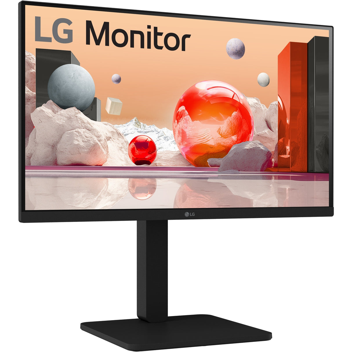 LG 24ba450-b 24 monitor (black, VGA, HDMI, display port, sound)