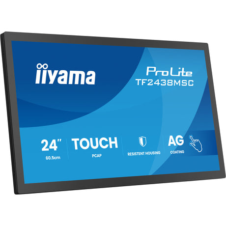 Iiyama ProLite TF2438MSC-B2 23.8 Monitor (Black, 120 Hz, HDMI, DisplayPort, Audio, USB, Touch)