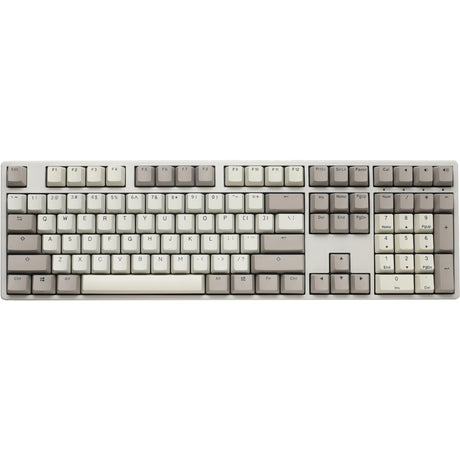 Ducky Origin vintage mechanesch Tastatur (grau, US Layout (qwerty), Cherry MX Brown, 100%, Hot Swap, pbt Double-shot Keycaps)