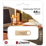 Kingston Data Traveler SE9 G3 64 GB USB Stick (Gold, dtse9g3 64 GB, USB-A 3.2 (5 GBit s))