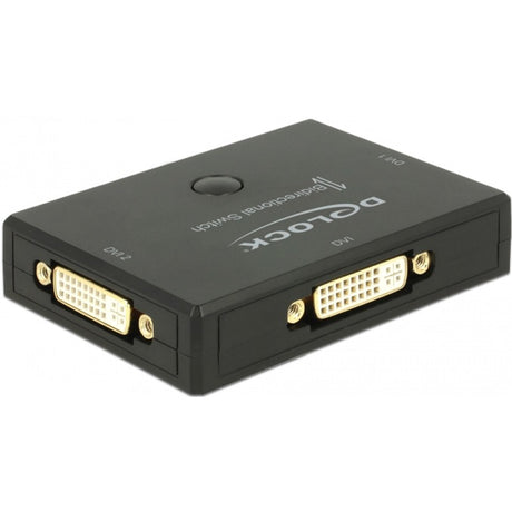 Delock dvi 2 - 1 lasc déthreorach 4k 30 hz dvi lasc (dubh)