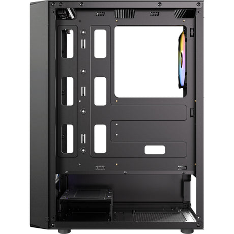 Antec ax26 rgb elite midi tower housing (black | 3x usb-a | tempered glass)