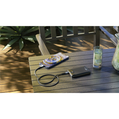Goobay Powerbank kompakt 10.000 mAh (Schwarz, 10 Ah, 1x USB-A, 1x USB-C, Power Delivery, Schnellladung)