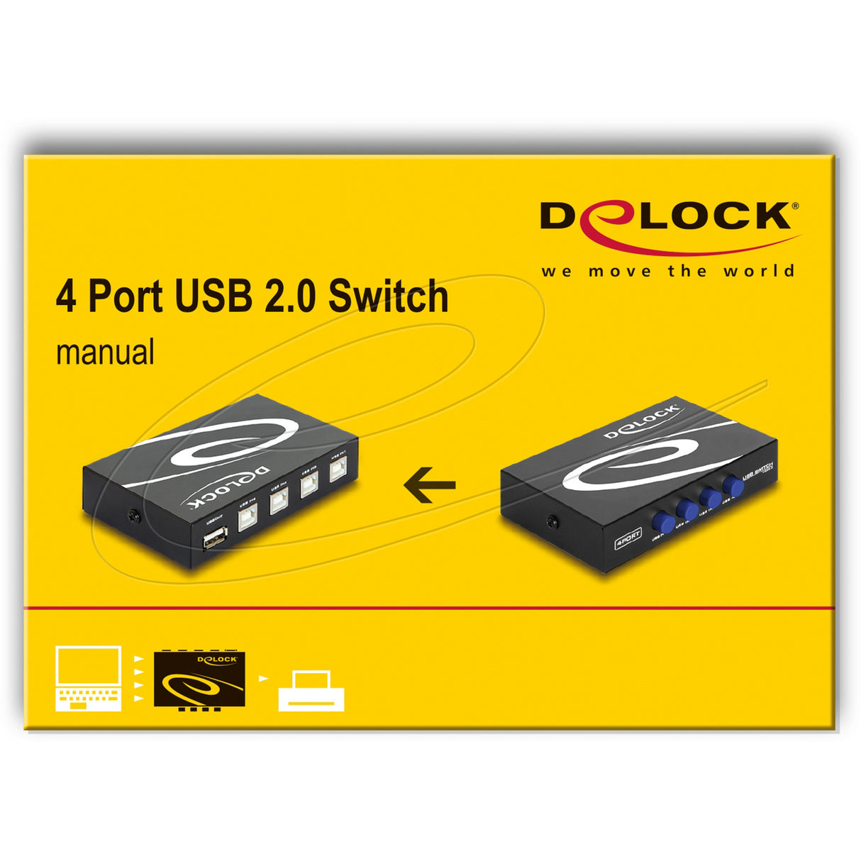 Lasc díghlasála lasc USB láimhe calafoirt USB 2.0 4