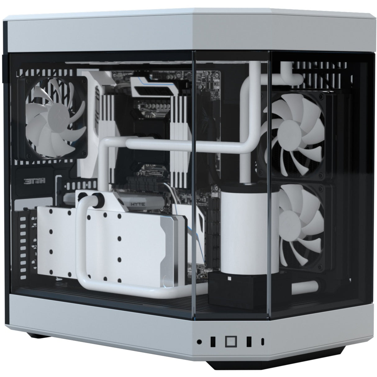 Hyte y60 midi tower housing (white black | 3x USB-A | tempered glass)