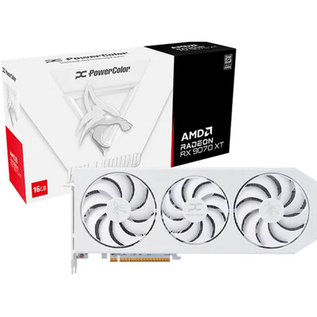 Powercolor Radeon RX 9070 XT Hellhound Spectral White 16GB GDDR6 Grafikkaart (wäiss, RDNA4, GDDR6, 3x Display Port, 1x HDMI)