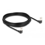 Delock RJ45 network cable Cat.6a S/FTP slim 90° downward angled 5 m cable (black)