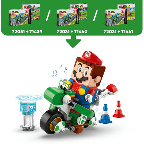 Lego super mario - mario kart - brinquedo de construção yoshi-crosser (72031)