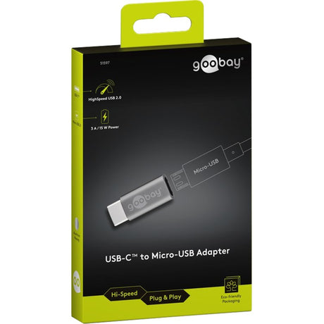 Goobay USB-C til mikro-USB-adapter (grå)