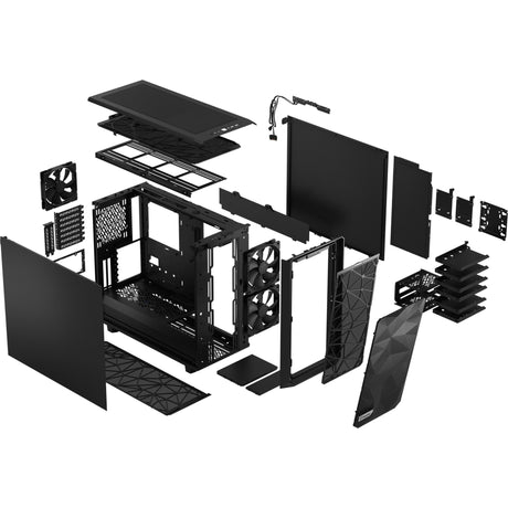 Fractal design meshify 2 midi tårnhus (svart | 2x USB-A | 1x USB-C)