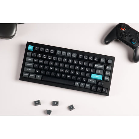 Keychron Q1 Ultra-M1 8K Wireless Custom Mechanical Keyboard (Black, US Layout (QWERTY), Silk POM Red, 75%, RGB, Hot Swap, 8K, 2.4 GHz | Bluetooth 5.2 | USB-C)