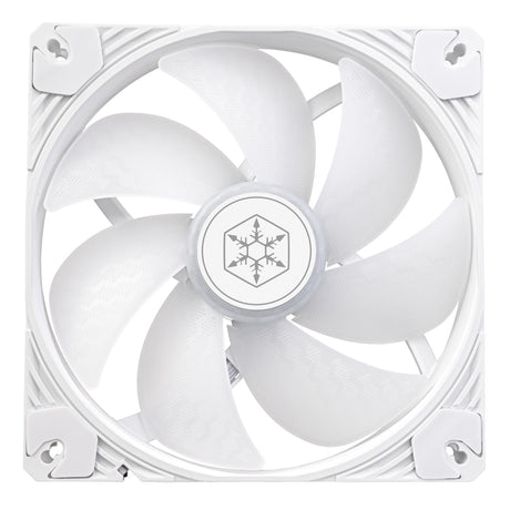 Silverstone shark force 140 argb ventilateur de boîtier (blanc, 140 x 140 x 25 mm, pwm, 4-1 broches argb (5v led))