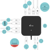 i-tec USB-C HDMI DP Docking Station with Power Delivery 100W (black)