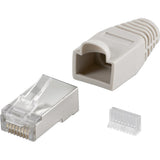 Goobay rj45 plug, cat 5e stp plug (gray, 10 pieces)