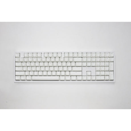 Ducky zero 6108 pure white rgb mechanická herní klávesnice (bílá, us rozložení (qwerty), cherry mx2a speed silver, 100%, rgb led, double-shot pbt, hot swap, 2.4ghz | bluetooth | usb-c)