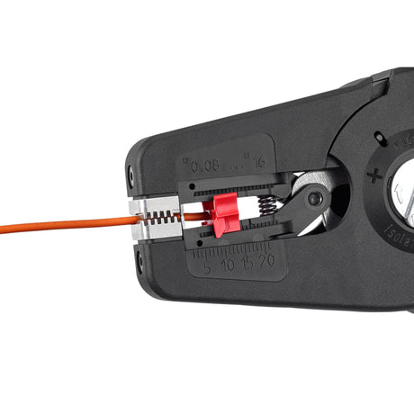 Knipex automata huzalcsupaszító fogó | hossza 195 mm | 0,08-16 (awg 28-5) mm² | 1 darab - 12 52 195 - 12 52 195