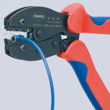 Knipex Preciforce 97 52 36 SB Crimping Pliers (red blue, stripping, crimping 0.5 - 6.0mm²)