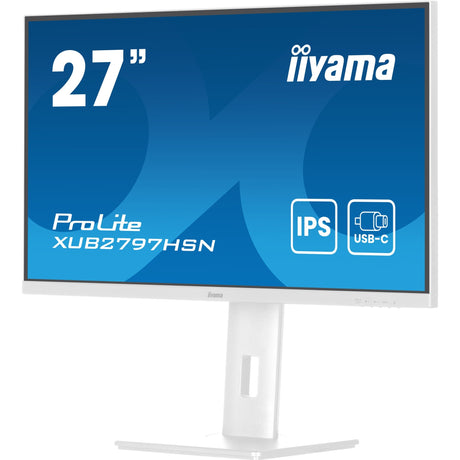 Iiyama Prolite xub2797hsn-w2 27 Monitor (weiß, HDMI, Display Port, 2x USB-A, 3x USB-C, RJ-45)