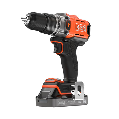 Black+decker 18v 2.0ah Hammer Drill (Black Orange, battery and charger included.)